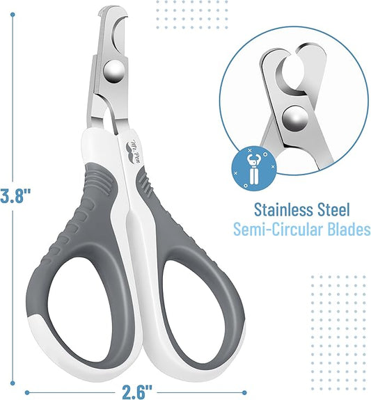 Mr. Pen- Cat Nail Clipper, White & Gray Cat Nail Trimmer, Cat Nail Clippers, Cat Claw Clippers, Cat Clippers for Nails, Pet Nail Clippers, Kitten Nail Clipper, Small Dog Nail Clipper Cat Claw Trimmer - PAWPICO