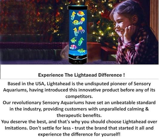 Lightahead LED Fantasy Fish Lamp with Color Changing Light Effects. A Sensory Synthetic Fish Tank Aquarium Mood Lamp. Large (15 Inches Tall) Lightahead%C2%AE