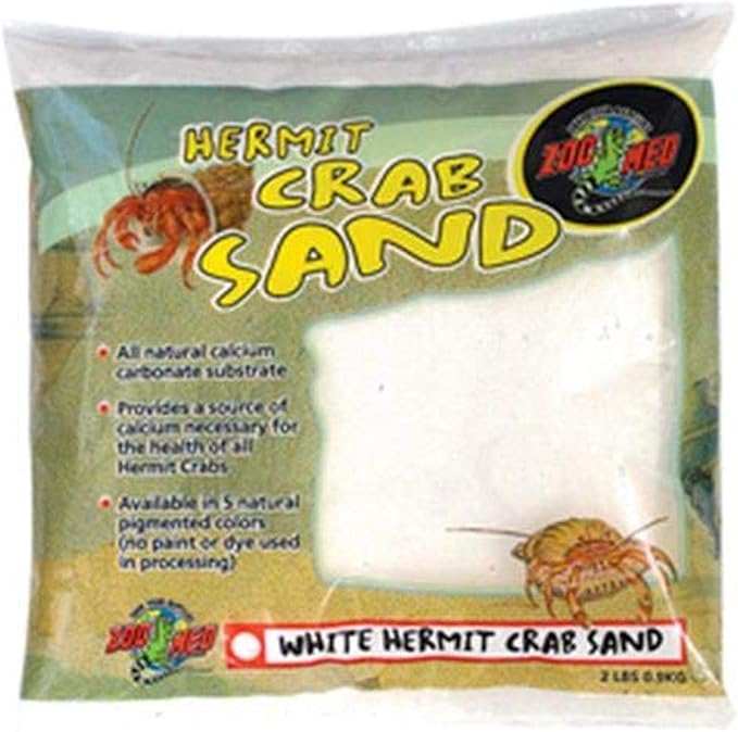 Zoo Med Hermit Crab Calcium Sand Substrate, 2 Pounds (White) ZooMed