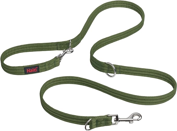 HALTI Training Leash - Multifunctional Double-Ended Dog Leash, Ideal for Anti-Pulling Dog Training. Lightweight & Durable. Suitable for Small to Medium Dogs & Puppies (Size Small, Forest Green, 2m) CompanyofAnimals
