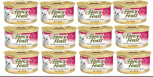 Sliced Chicken Feast in Gravy Canned Wet Cat Food - (12 Pack) 3oz cans - PAWPICO