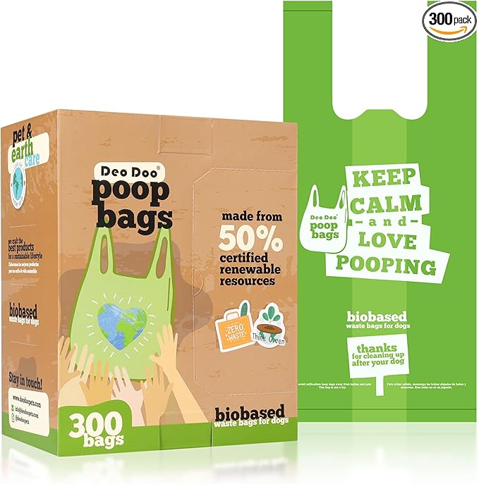 Dog Poop Bags with Handles 300 Bags Leak Proof and Easy Open Dogs Waste Bags for Walking Dogs Cats Litter - PAWPICO