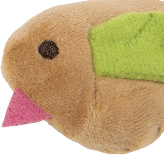 SmartyKat Chickadee Chirp Electronic Sound Cat Toy, Contains Catnip, Battery Powered - Light Brown, One Size - PAWPICO