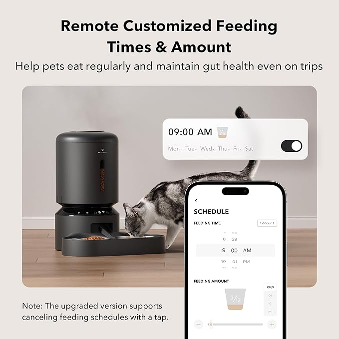 PETLIBRO Automatic Cat Feeder for 2 Cats, 5G WiFi Cat Food Dispenser with APP Remote Feeding, 5L Timed Automatic Dog Feeder, 1-10 Meals/Day, 10s Meal Call, Dual Trays Pet Feeder for Cat, Dog - PAWPICO