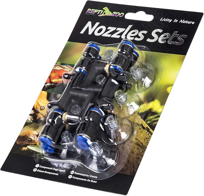 REPTI ZOO 4 Pieces Spray Nozzles Adjustable Fine Misting Water for Reptiles REPTIZOO