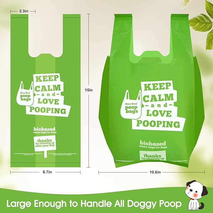 Dog Poop Bags with Handles 300 Bags Leak Proof and Easy Open Dogs Waste Bags for Walking Dogs Cats Litter - PAWPICO