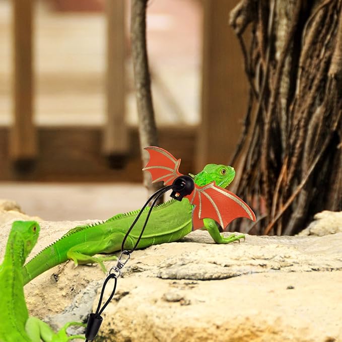 Red Bearded Dragon Carrier Backpack, Small Bearded Dragon Leash and Carrier, Orange Bearded Dragon Sling Carrier for Small Pets (Orange) Betinyar