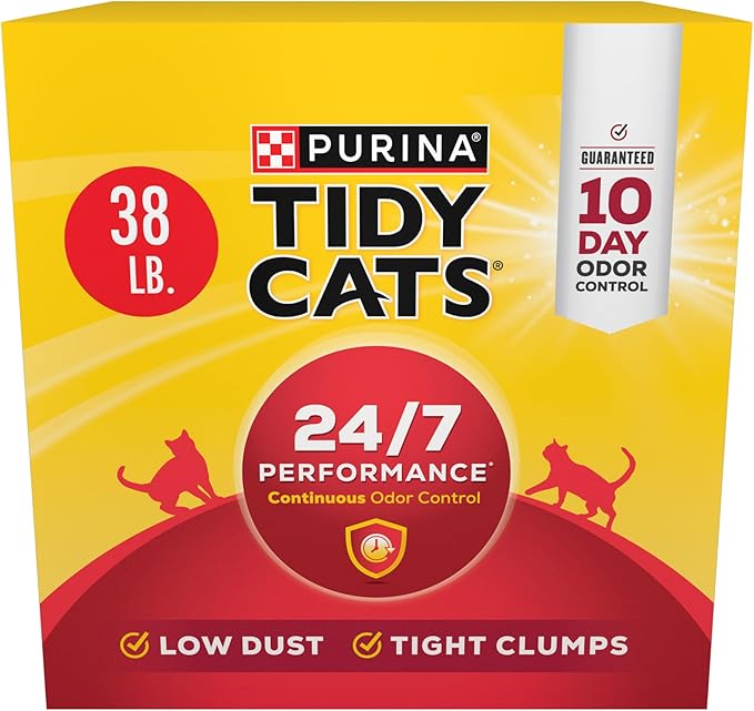 Purina Tidy Cats Clumping Cat Litter, 24/7 Performance Multi Cat Litter - 38 lb. Box - PAWPICO