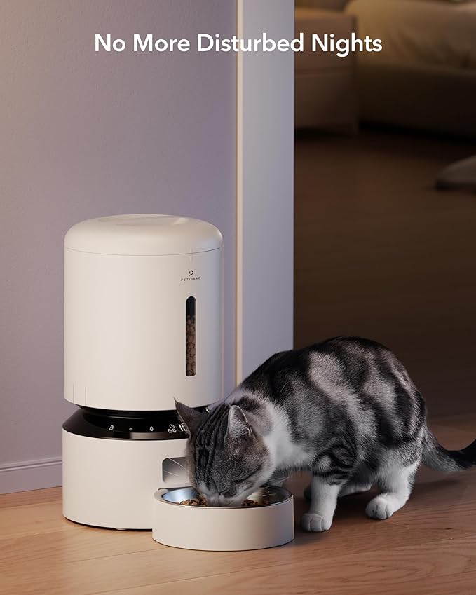 PETLIBRO Automatic Cat Feeder, Automatic Dog Feeder with Freshness Preservation, 5L Timed Cat Feeders for Dry Food, Up to 6 Meals Per Day, Granary Pet Feeder for Cats/Dogs - PAWPICO