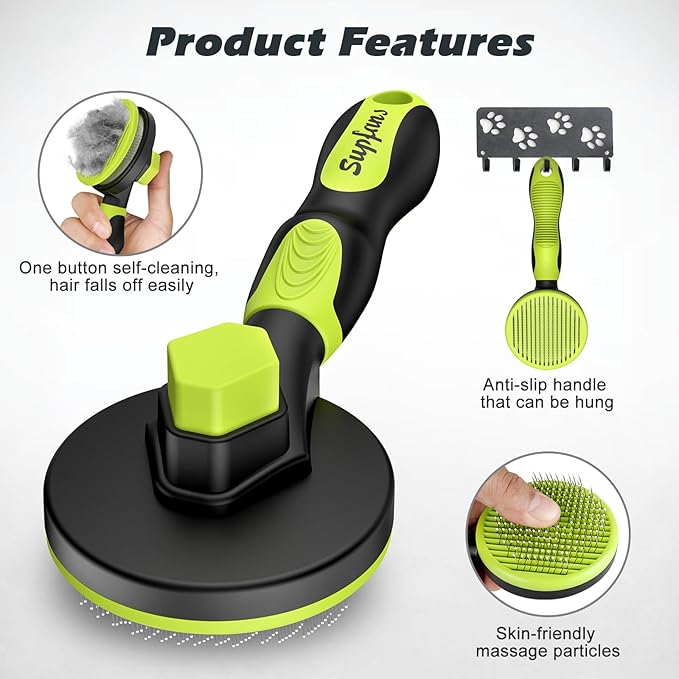 3PCS Cat Grooming Kit | Cat Brush | Cat Brushes for indoor Cats | Cat Nail Clipper | Cat Nail Trimmer | Cat Bath Brush | Cat Brush for Shedding for Long and Short Haired Cats - Premium Cat Supplies - PAWPICO