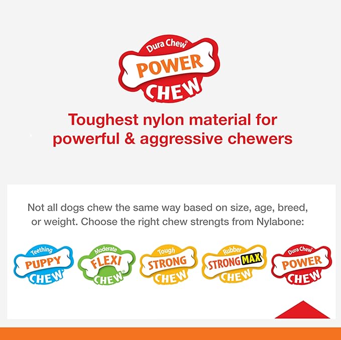 Nylabone Power Chew Flavor Frenzy Bone Chew Toy for Dogs, Indestructible Chew Toys for Aggressive Chewers, Chili Cheese Dog, & Popcorn & Cherry Flavor, Small/Regular - Up to 25 Ibs. (3 Count) - PAWPICO