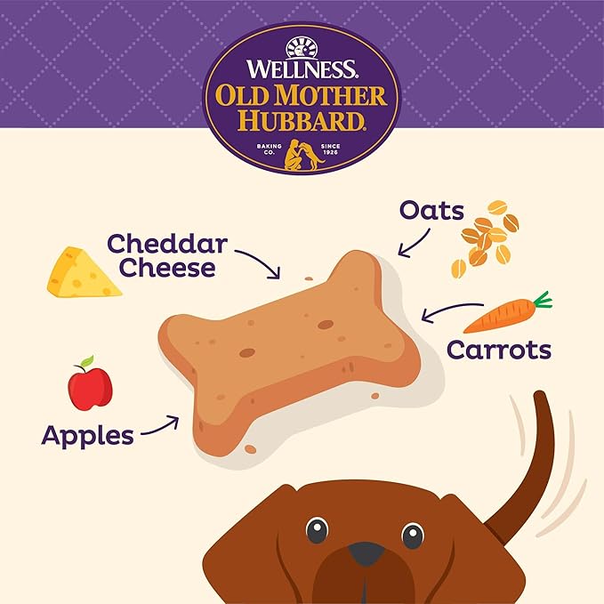 Wellness Old Mother Hubbard Classic Bac'N'Cheez Natural Small Oven-Baked Biscuits Dog Treats, 20 Ounce Bag - PAWPICO