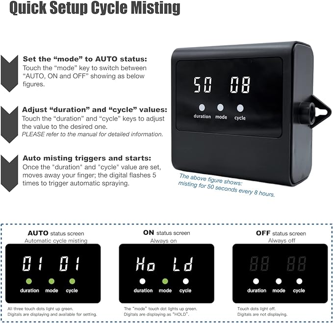 MrReptile Reptile Mister Humidifier, Automatic Mister for Reptiles、Indoor Plants, Upgrade MS100 Mister, Reptile Misting System MrReptileUSA