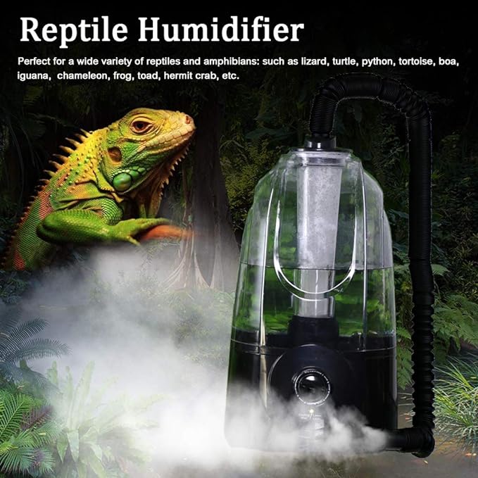 Reptile Fogger Terrariums Humidifier Fog Machine Mister 3L Large Size Ideal for Paludarium/Vivarium/Reptiles/Amphibians/Herps Coospider