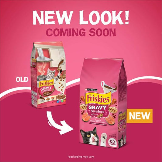 Purina Friskies Dry Cat Food, Gravy Swirlers - 6.3 lb. Bag Friskies