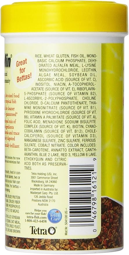 Tetra TetraMin Tropical Granules 3.52 Ounces, Nutritionally Balanced Fish Food (Pack of 2) Tetra