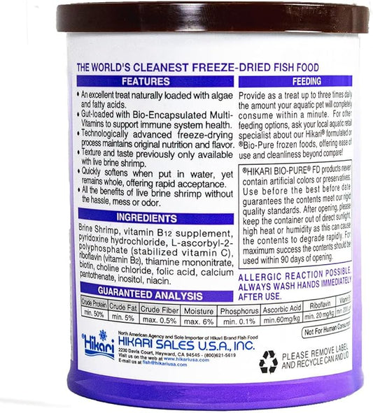 Hikari Bio-Pure Freeze Dried Brine Shrimp for Pets, 0.42-Ounce Hikari