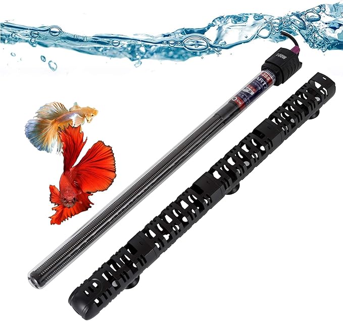 500W Aquarium Heater Auto Thermostat Submersible 500 Watt Fish Tank Heater with Durable Quartz Glass and Protective Sleeve 3 Suckers for Saltwater or Freshwater 50-90 Gallon ZHGSERVU