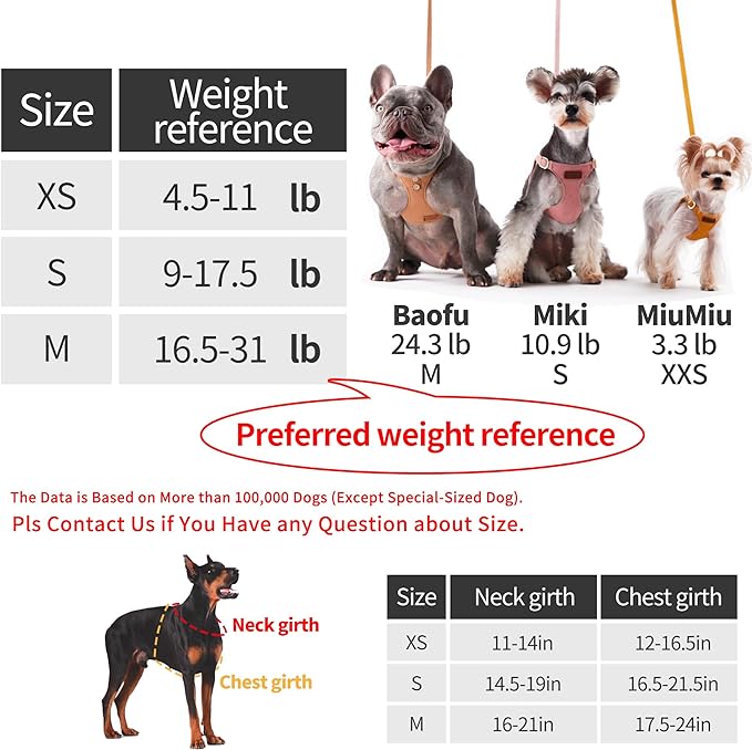 Puppytie No Pull Small Dog Harness with Multifunction Dog Leash,Lightweight Soft Adjustable No Choke Escape Proof Pet Harness Vest Pet Harness Vest,Glossy Oat Brown,S - PAWPICO
