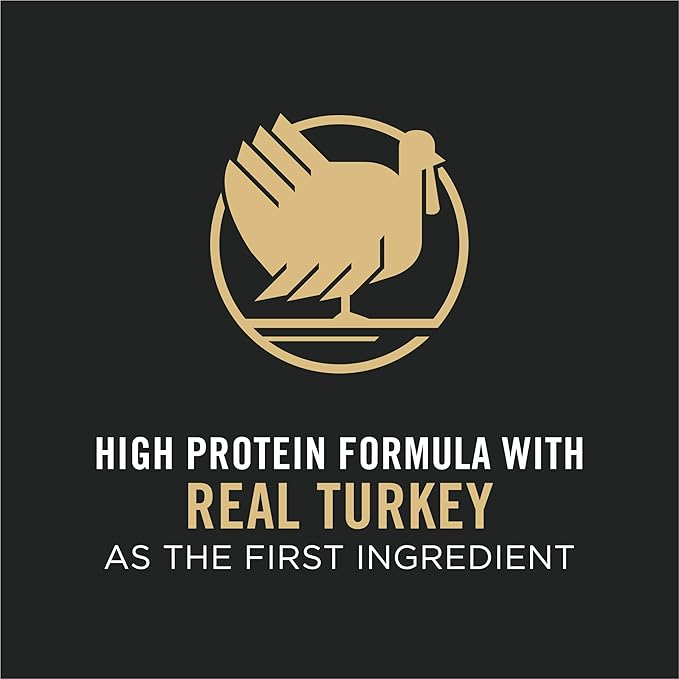 Purina Pro Plan High Protein Dog Food with Probiotics for Dogs, Shredded Blend Turkey & Rice Formula - 17 lb. Bag - PAWPICO