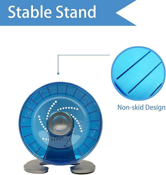 Petest Hamster Exercise Wheel, Silent Spinner Hamster Running Wheels, Diameter 6.7 inch, Blue Petest