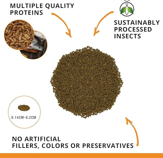 Fluval Bug Bites Goldfish Fish Food, Granules for Small to Medium Sized Fish, 1.6 oz., A6583 (Pack of 2) Fluval