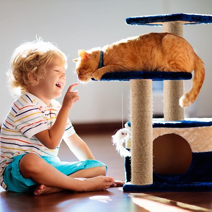 4Pcs 15.7" × 3.3" Cat Scratching Post Replacement- Durable Cat Tree Scratch Post Refill Pole Parts with M8 Screws- Hemp Rope Scratcher Posts Cat Furniture Accessories for Kittens Cat Tree Tower - PAWPICO