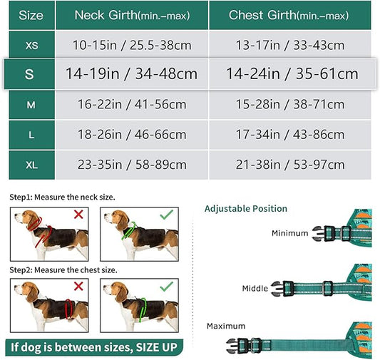 Timos No Pull Dog Harness,No Choke Front Clip Dog Reflective Harness,Adjustable Soft Padded Pet Vest with Easy Control Handle for Small Dogs,Wilderness,S Timos