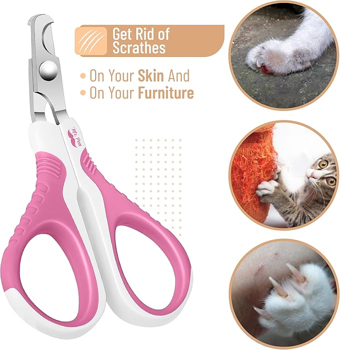 Mr. Pen- Cat Nail Clipper, Pink, Cat Nail Trimmer, Cat Nail Clippers, Cat Claw Clippers, Cat Clippers for Nails, Pet Nail Clippers, Kitten Nail Clipper, Small Dog Nail Clipper, Cat Claw Trimmer - PAWPICO