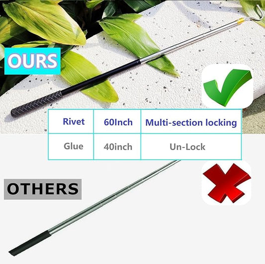 61" Snake Hook Reptile Catcher Stick Pole, Snake Handling Tool kit for Rattlesnakes Python Copperhead Removal Catching Bytcew