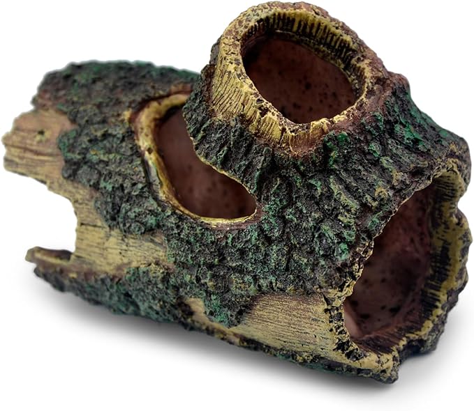 DOMICA Aquarium Decorations for Small Fish, Betta, Reptile Hide, Resin Ornaments for 3 to 10 Gallon Fish Tank, Reptiles & Amphibians Habitat Decor Accessories DOMICA