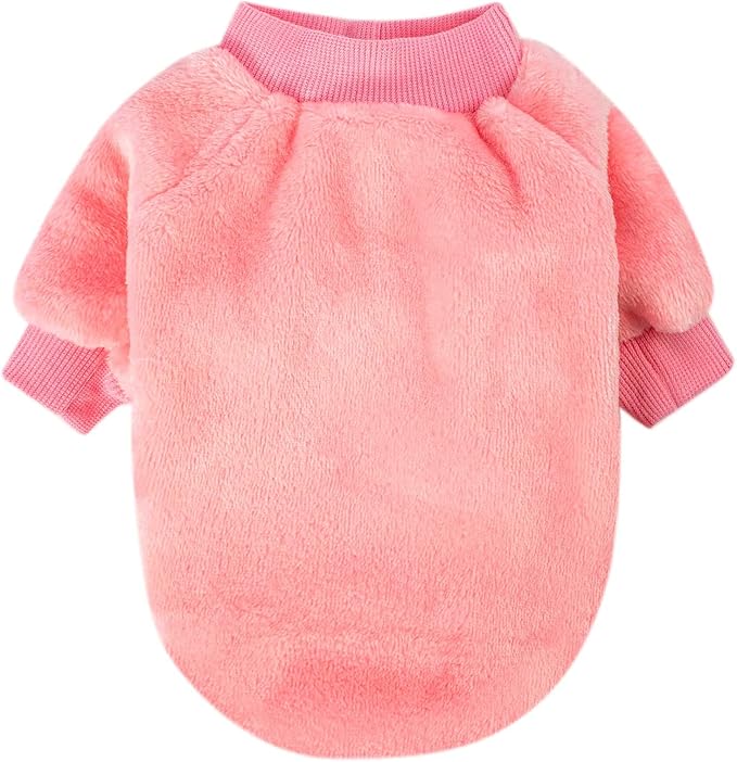 FabriCastle Small Dog Sweaters, 3 Count, Dog Clothes, Dog Coat, Dog Jacket for Small or Medium Dogs Boy or Girl, Ultra Soft and Warm Cat Pet Sweaters Apparel (XX-Small, Pink,Purple,Light Pink) - PAWPICO
