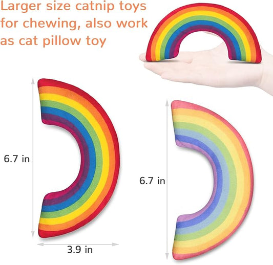 Catnip Toys, Catnip Toys for Cats, Cat Toys, Cat Toys for Indoor Cats, Cat Toys with Catnip, Interactive Cat Teething Chew Toys Cat Pillow Toys for Kitten Kitty, 2 Pack - PAWPICO