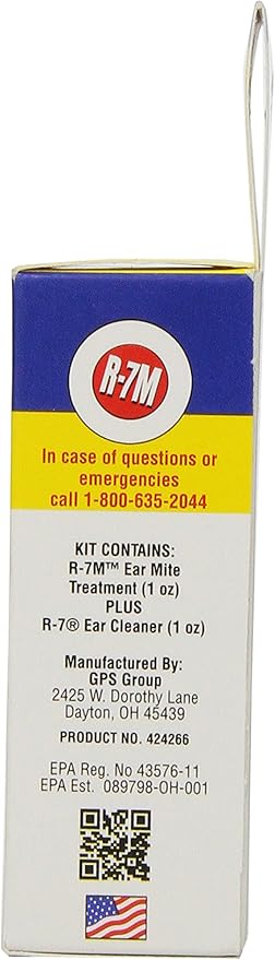 Miracle Care by Miraclecorp/Gimborn R-7M 1-Ounce with Bonus 1-Ounce Ear Mite Treatsment Kit for Dogs and Cats MiracleCare
