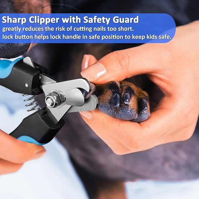YABIFE Dog Nail Grinder, Dog Nail Trimmers and Clippers Kit, Super Quiet Electric Pet Nail Grinder, Rechargeable, for Small Large Dogs & Cats Toenail & Claw Grooming,3 Speeds, 1 Extra Grinding Wheels - PAWPICO