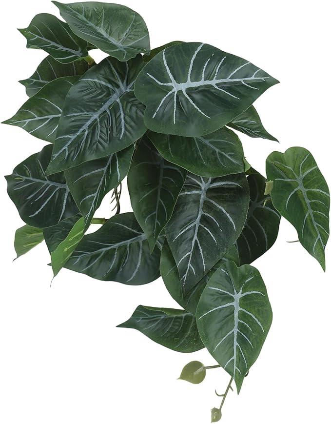 Fake Reptile Plants for Reptile Terrarium Plants, Reptile Plant Décor, Turtle Tank Plants with Suction Cup IBWell