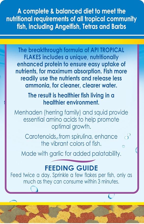 API TROPICAL FLAKES Fish Food 5.7-Ounce Container API