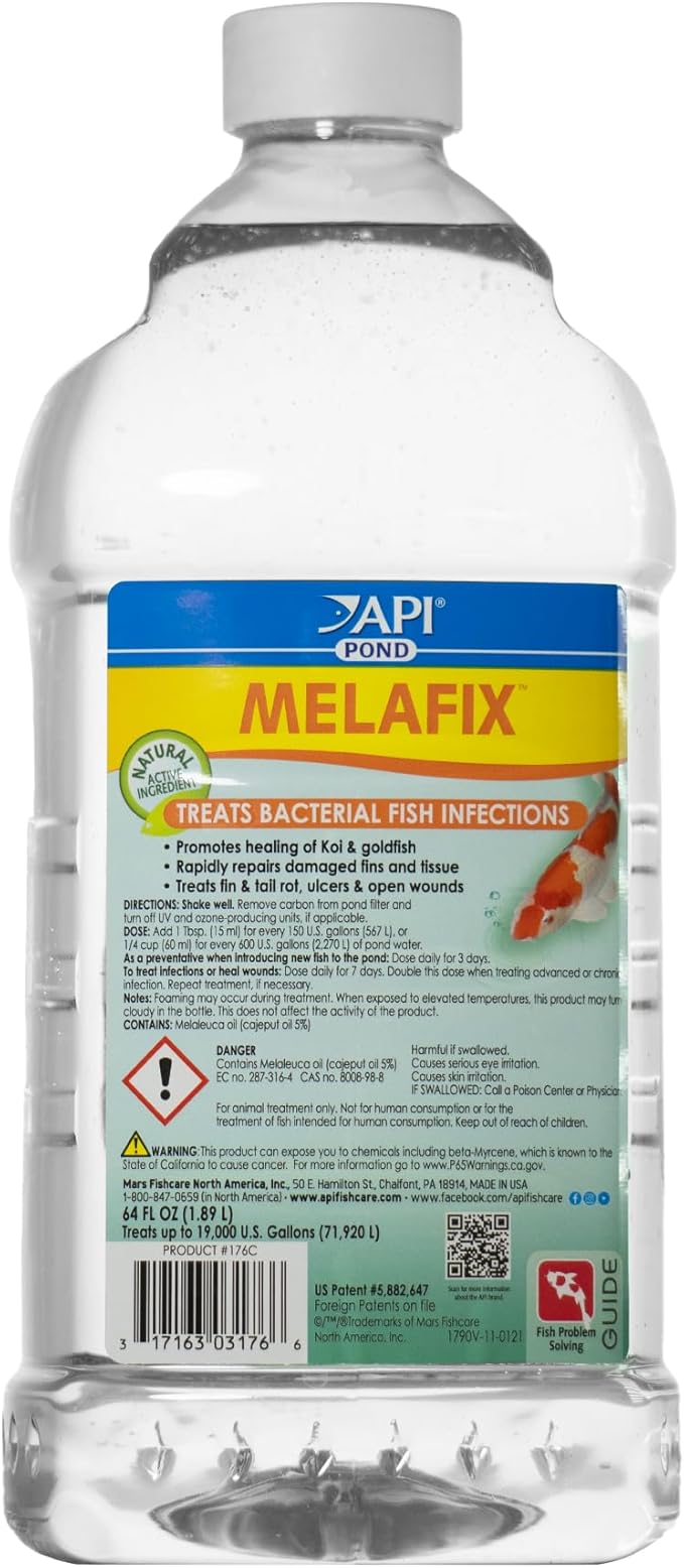 API POND MELAFIX Pond Fish Infection Remedy 64-Ounce Bottle, Black (176C) API