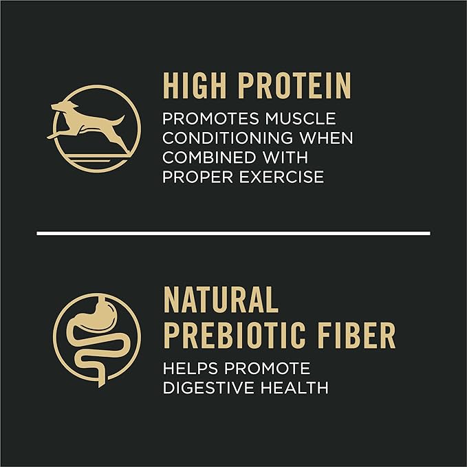 Purina Pro Plan Large Breed Dry High Protein Dog Food with Probiotics for Dogs, Beef and Rice Formula - 18 lb. Bag - PAWPICO