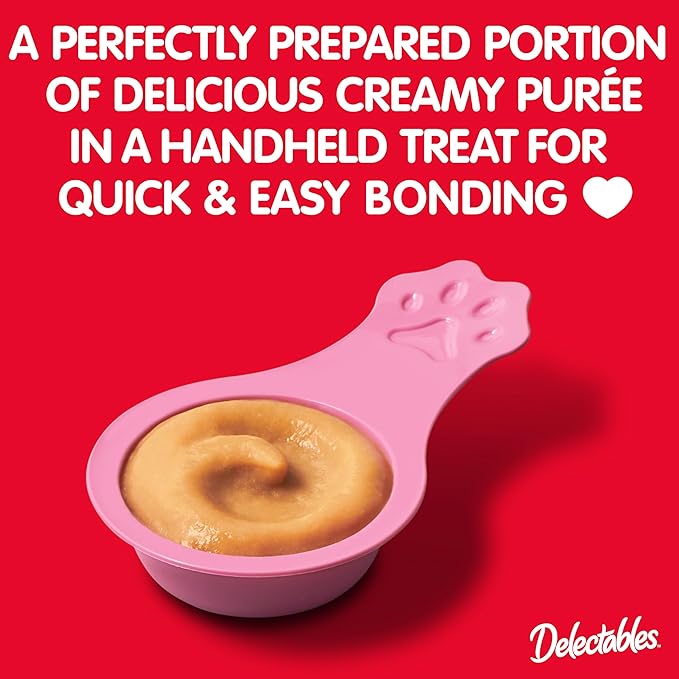 Hartz New Delectables Lickable Spoon Interactive Lickable Cat Treats for Quick & Easy Bonding, Chicken 32ct Hartz