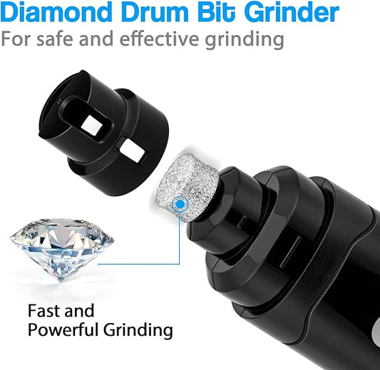 Casfuy Dog Nail Grinder Upgraded - Professional 2-Speed Electric Rechargeable Pet Nail Trimmer Painless Paws Grooming & Smoothing for Small Medium Large Dogs & Cats (Black) - PAWPICO