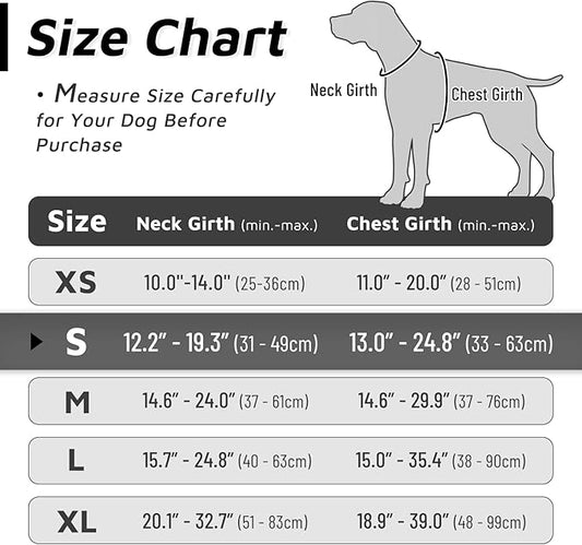 Eagloo Dog Harness Small Sized Dog, No Pull Service Vest with Reflective Strips and Control Handle, Adjustable and Comfortable for Easy Walking, No Choke Pet Harness with 2 Metal Rings, Black, S GoExplorewithEagloo