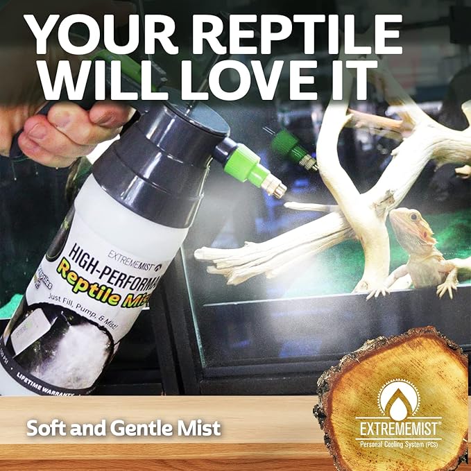 High-Performance Reptile Mister | Ultra-fine Amphibian Sprayer | Terrarium Humidity Fogger | Continuous Gentle Mister | Humidifier for Geckos, Chameleons, Turtles, & Lizards ExtremeMist