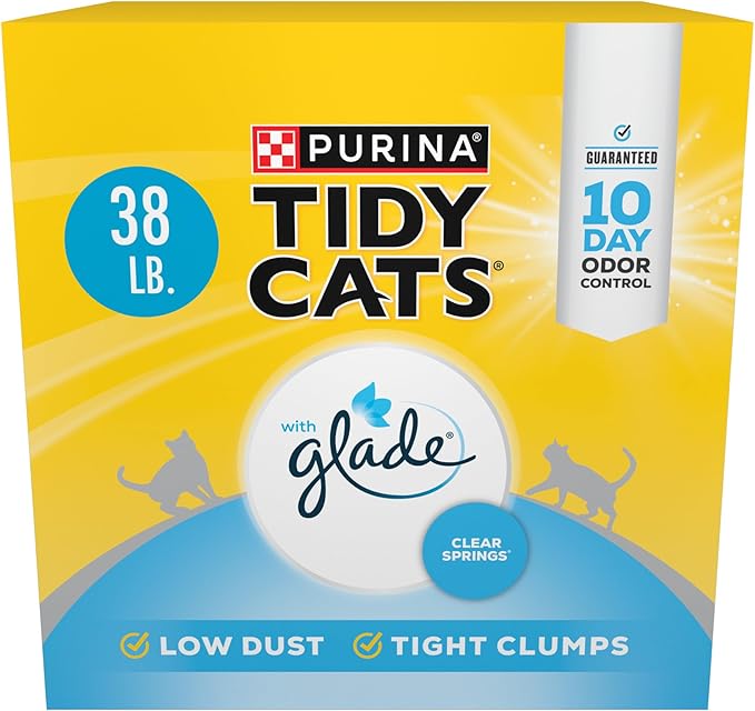 Purina Tidy Cats Clumping Multi Cat Litter, Glade Clear Springs - 38 lb. Box - PAWPICO