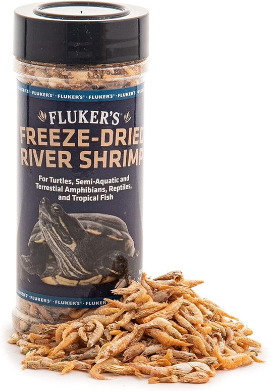 Fluker's Freeze Dried Insects - 1oz - River Shrimp, Turtle Shrimp, Shrimp Turtle Food, Nutrient-Rich Shrimp for Turtles, Suitable for Reptiles, Birds, Tropical Fish, Hedgehogs, Sugar Gliders Flukers