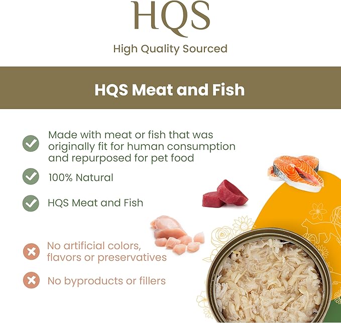 almo nature HQS Natural Tuna Atlantic Style, Grain Free, Additive Free, Adult Cat Canned Wet Food, Flaked - PAWPICO