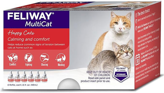 FELIWAY MultiCat Calming Pheromone, 30 Day Refill - 6 Pack Feliway%C2%AE