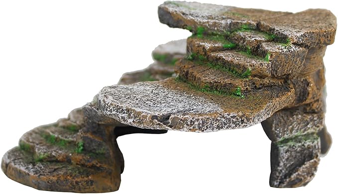 PENN-PLAX Reptology Shale Scape Step Ledge & Cave Hideout – Basking Area - Decorative Resin for Aquariums & Terrariums – Great for Reptiles, Amphibians, and Fish – Medium Penn-Plax