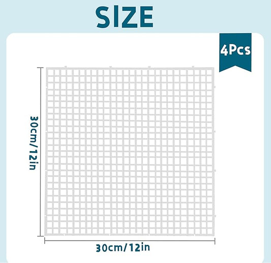 4 PCS Aquarium lid Hood, Fish Tank Top Cover, Plastic Grid Panel Fish Tank Lid Aquarium Cover lid to Prevent Fish from Jumping Out of The Tank and Reptile Pet from Escaping QoTang