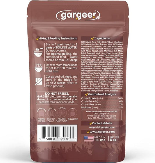 Bugs and Insects Food. Complete Gel Diet for Roaches, Crickets, Worms, Dubia, Fly, etc. Made in The USA, Using Premium Nutritional Ingredients. 8oz Powder Turns into 2 Pound of Ready Food.… Gargeer